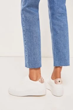 Lipsy Elastic Flatform Faux Leather Slip On Trainer -Fashion Women R01 535s2