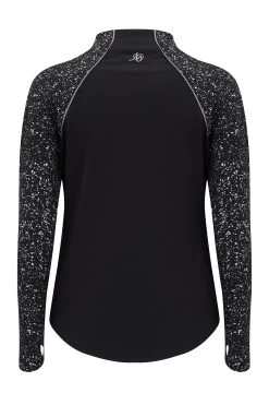 Pour Moi Energy Reflective Long Sleeved Zip Through Running Top -Fashion Women R10357s5