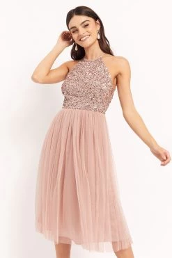 Maya Halter Neck Midi Dress