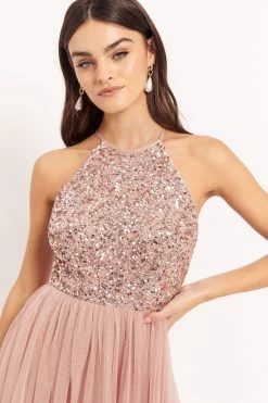 Maya Halter Neck Midi Dress -Fashion Women R33 506s4