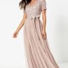 Maya Chevron Sequin Maxi Dress -Fashion Women R43 289s