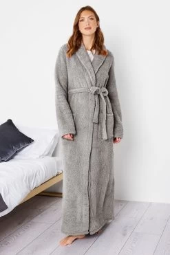 Long Tall Sally Teddy Fleece Shawl Collar Dressing Gown