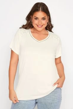 Yours Curve Shoulder Detail V-Neck Top