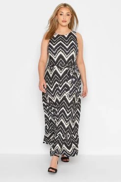 Yours Curve London Zig Zag Tiered Maxi Dress