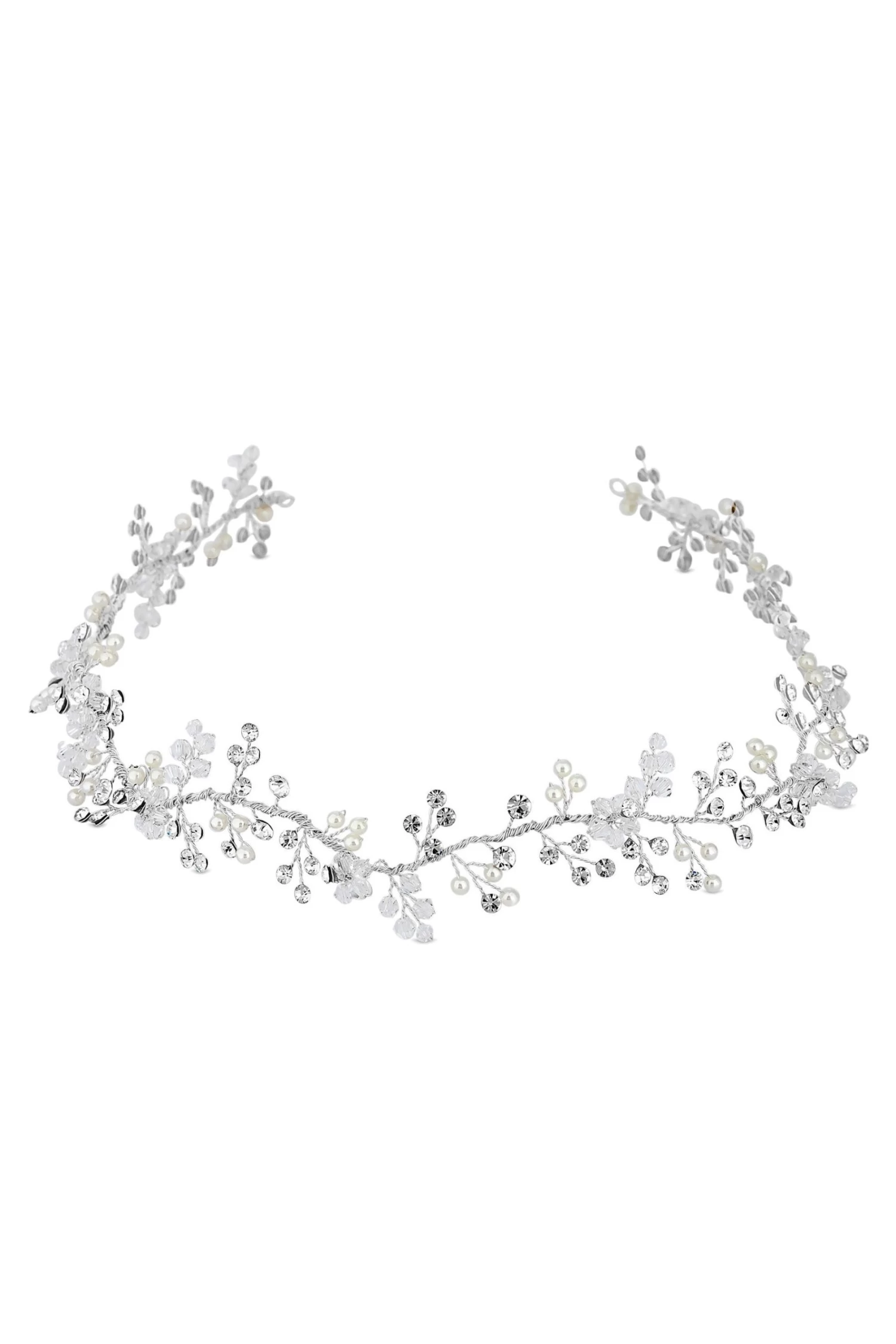 Jon Richard Silver Plated Lydia Statement Pearl And Crystal Hair Vine - Gift Pouch 3 Jon Richard Silver Plated Lydia Statement Pearl And Crystal Hair Vine - Gift Pouch