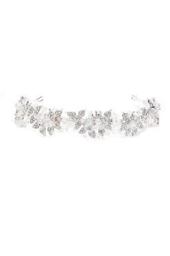 Jon Richard Emery Silver Plated Leaf And Bead Statement Headband - Gift Pouch