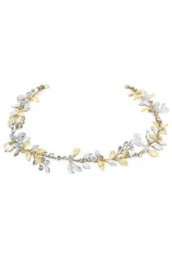 Jon Richard Gold Plated Look Of Opal Hair Vine - Gift Pouch