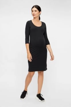 Mamalicious 3/4 Sleeve Maternity Dress -Fashion Women R66373s3