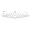 Jon Richard Aurora Silver Plated Cubic Zirconia Halo Pear Statement Crown Tiara - Gift Pouch 2 Jon Richard Aurora Silver Plated Cubic Zirconia Halo Pear Statement Crown Tiara - Gift Pouch -Fashion Women R78943s