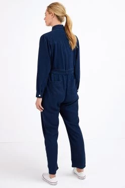 Next Dark Wash Denim Maternity/Nursing Button Denim Jumpsuit -Fashion Women T06 945s3