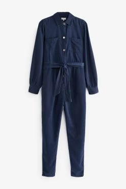 Next Dark Wash Denim Maternity/Nursing Button Denim Jumpsuit -Fashion Women T06945s4