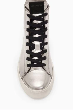 AllSaints Tana Silver High Top Shoes -Fashion Women T09570s5
