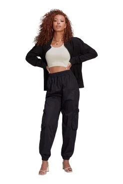 Adidas Originals Black Cargo Trousers -Fashion Women T11158s4