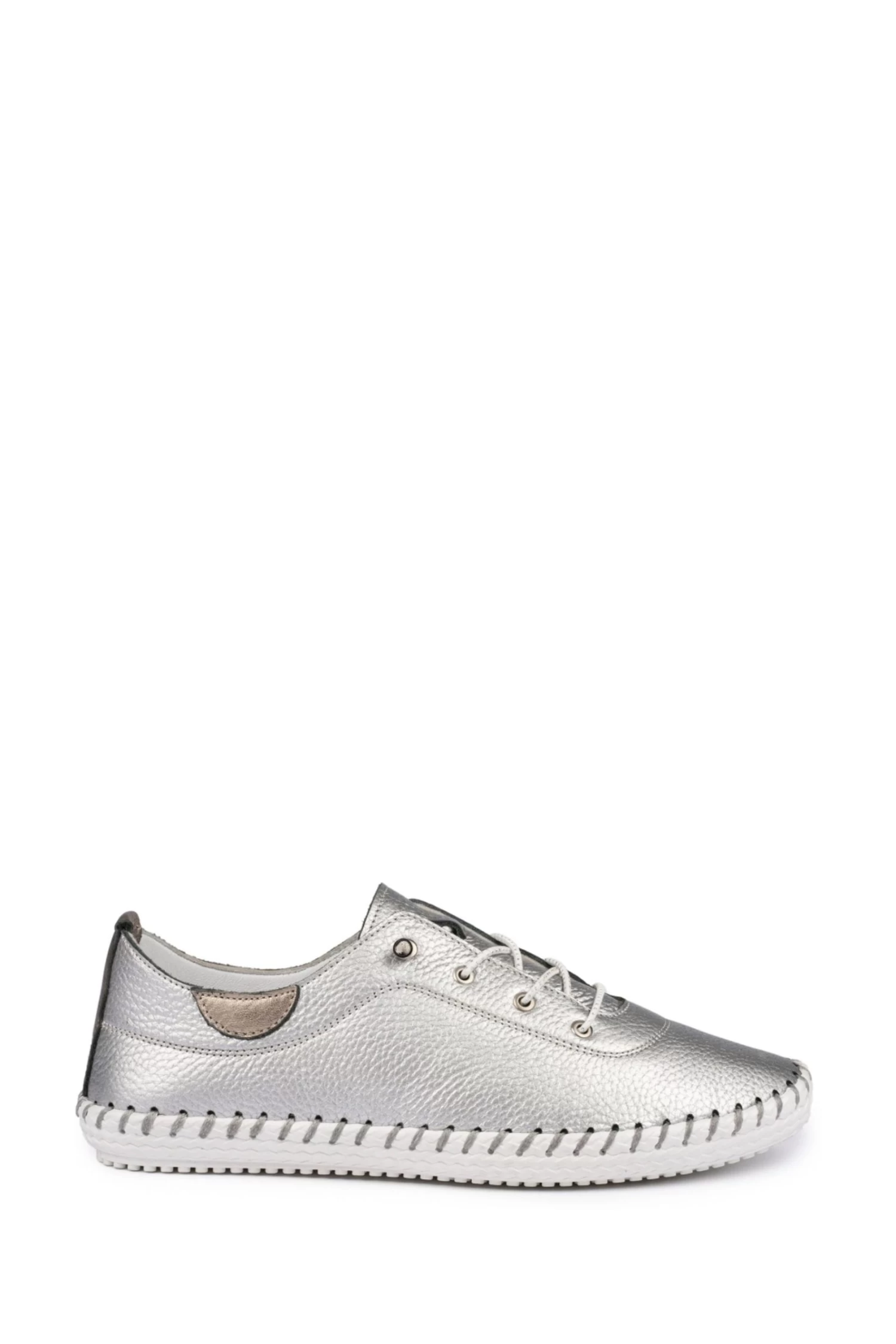 Lunar Silver St Ives Plimsoll Trainers 3 Lunar Silver St Ives Plimsoll Trainers