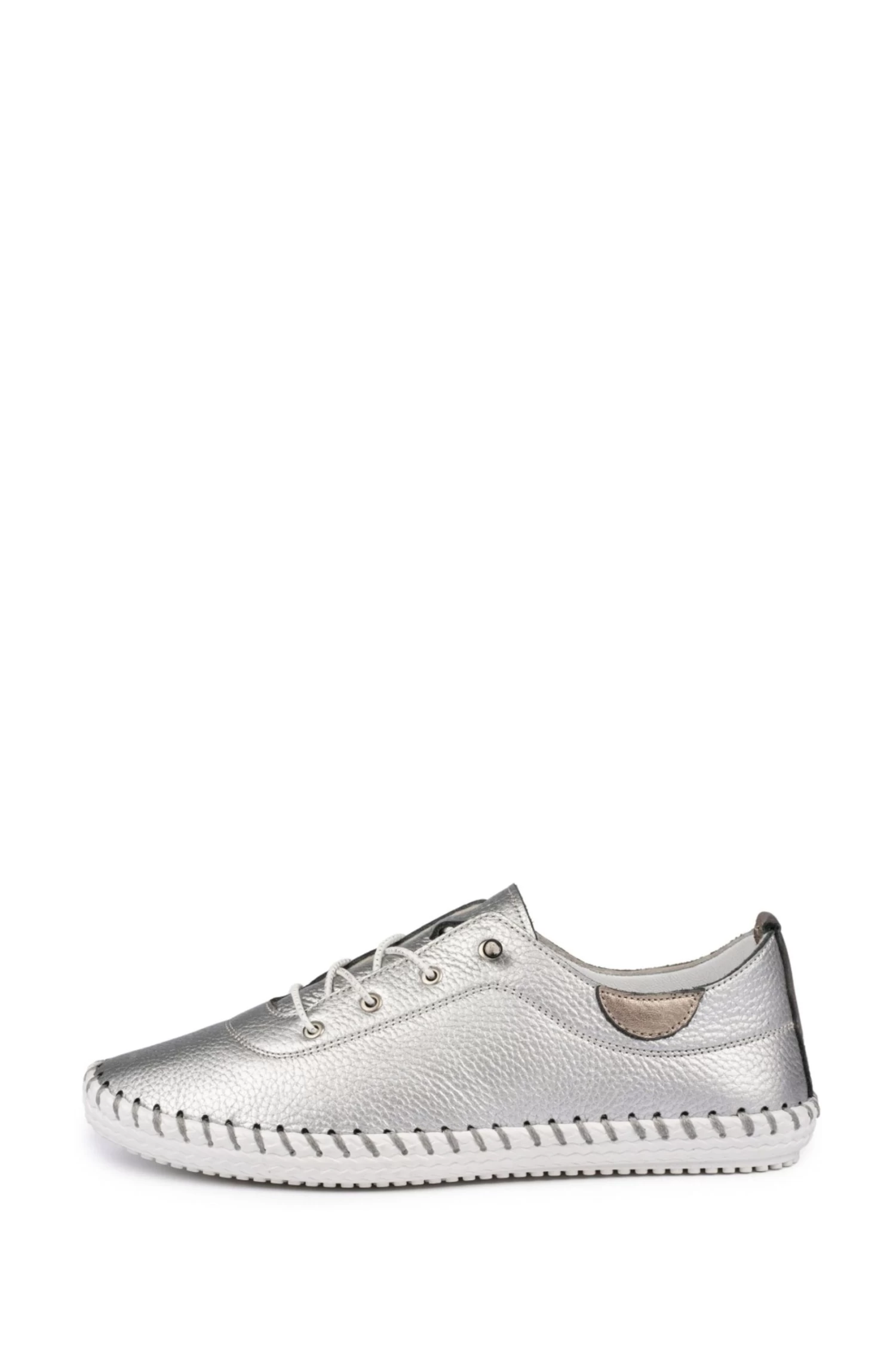Lunar Silver St Ives Plimsoll Trainers 4 Lunar Silver St Ives Plimsoll Trainers - Image 2