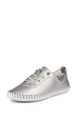 Lunar Silver St Ives Plimsoll Trainers 10 Lunar Silver St Ives Plimsoll Trainers -Fashion Women T11489s4