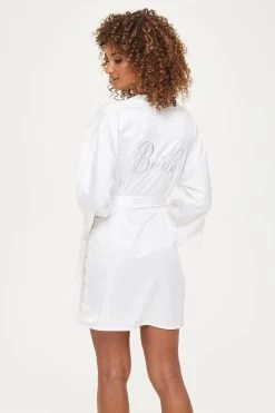 Ann Summers White Bride Satin Robe -Fashion Women T27241s2