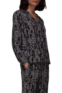 Whistles Black Animal Spot Print Pyjamas -Fashion Women T36416s3