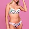 B By Ted Baker Pink Bird Floral Satin Balcony Bra