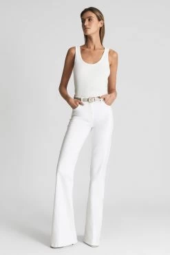 Reiss Beau High Rise Skinny Flared Jeans