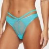 Ann Summers Blue Cadence Embroidered Lace Brazilian Knickers -Fashion Women T48418s