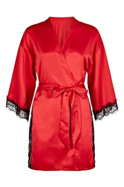Ann Summers Red Cherryann Satin Robe -Fashion Women T48562s4