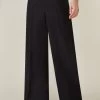 Ro&Zo Black Wide Leg Suit Trousers -Fashion Women T49722s