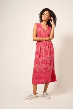 White Stuff Red Zoe Eco Vero Jersey Dress -Fashion Women T51792s3