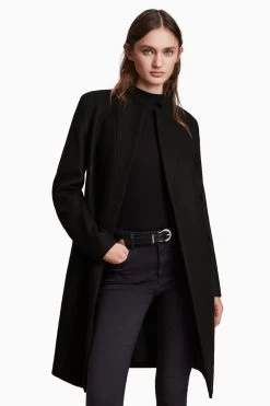 AllSaints Sidney Black Coat