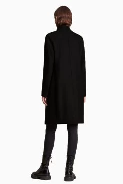 AllSaints Sidney Black Coat -Fashion Women T54450s3