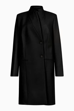 AllSaints Sidney Black Coat -Fashion Women T54450s5
