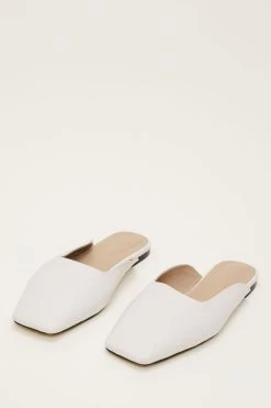 Phase Eight Cream Slip On Mule Shoes -Fashion Women T55182s2