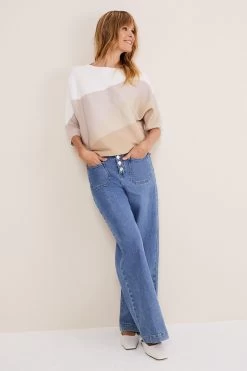 Phase Eight Cream Slip On Mule Shoes -Fashion Women T55182s6