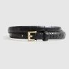 Reiss Molly Mini Leather Croc Embossed Mini Belt -Fashion Women T57 902s