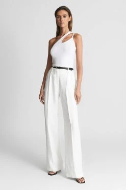 Reiss Molly Mini Leather Croc Embossed Mini Belt -Fashion Women T57902s3