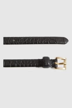 Reiss Molly Mini Leather Croc Embossed Mini Belt -Fashion Women T57902s6