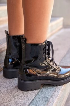 Next Forever Comfort® Patent Lace-Up Boots -Fashion Women T63557s3