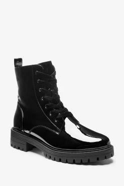 Next Forever Comfort® Patent Lace-Up Boots -Fashion Women T63557s6