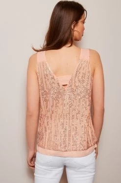 Next Sequin V-Neck Sleeveless Vest Top -Fashion Women T65 144s3