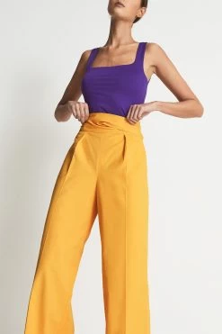 Reiss Malin Wide Leg Tie Detail Trousers