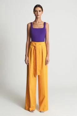 Reiss Malin Wide Leg Tie Detail Trousers -Fashion Women T66079s3
