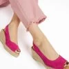 Jones Bootmaker Pink Rosanna Slingback Wedges -Fashion Women T72734s