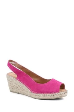 Jones Bootmaker Pink Rosanna Slingback Wedges -Fashion Women T72734s4