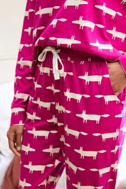Purple Mr Fox Scion At Next Cotton Jersey Pyjamas -Fashion Women T77 431s6