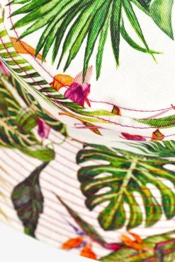 Next Cream/Pink Reversible Tropical Print Bucket Hat -Fashion Women T83054s4