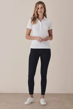 Crew Clothing Company Winter White Cotton Polo Shirt