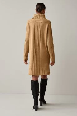 Next Roll Neck Rib Jumper Dress -Fashion Women T87301s4