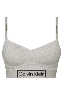 Calvin Klein Grey Reimagined Heritage Lined Bralette -Fashion Women T98000s4