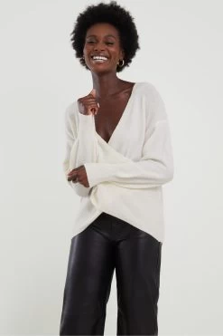 Monsoon Natural Sequin Ballet Wrap Jumper