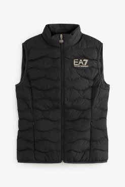 EA7 Emporio Armani Black Padded Gilet -Fashion Women U08216s4